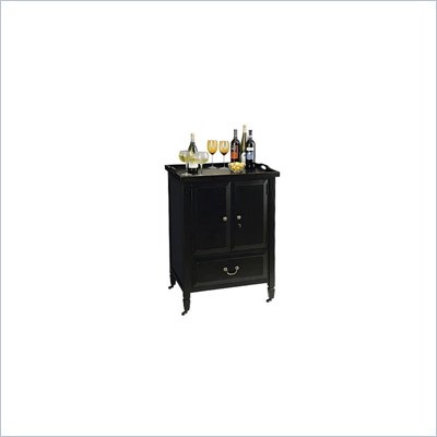 Howard Miller Wine Cellar Hide A Home Bar Console in Worn Black