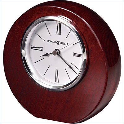 Howard Miller Adonis Table Desk Clock in Rosewood Hall Finish