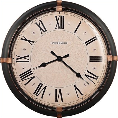 Howard Miller Atwater 24" Wall Clock in a Dark Rubbed Bronze