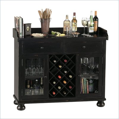 Howard Miller Cabernet Hills Wine and Spirit Home Bar in Distressed Black