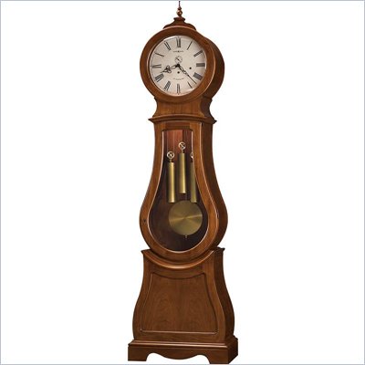 Howard Miller Cleo Grandfather Clock in Chestnut Finish with Lock