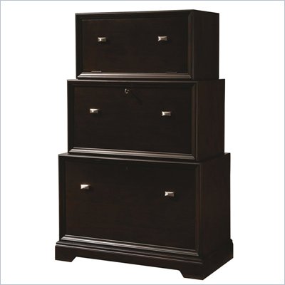 Howard Miller Durant Stacking Wine and Spirits Home Bar Cabinet in Black Coffee