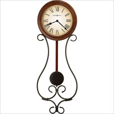 Howard Miller Kersen Wall Clock in Warm Antique Gray and Americana Cherry Finish