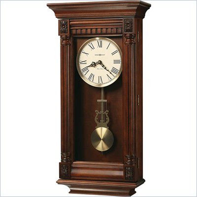 Howard Miller Lewisburg Wall Clock in Tuscany Cherry Finish 