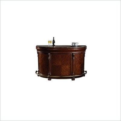 Howard Miller Niagara Rounded Wooden Home Bar in Rustic Cherry