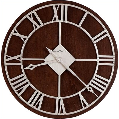 Howard Miller Prichard 15" Wall Clock  in Satin Nickel Finish