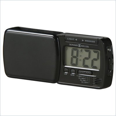 Howard Miller Blackstone Travel Alarm Table Top Clock