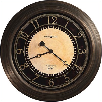 Howard Miller Ty Pennington Chadwick Gallery Clock in Antique Brushed Brass 