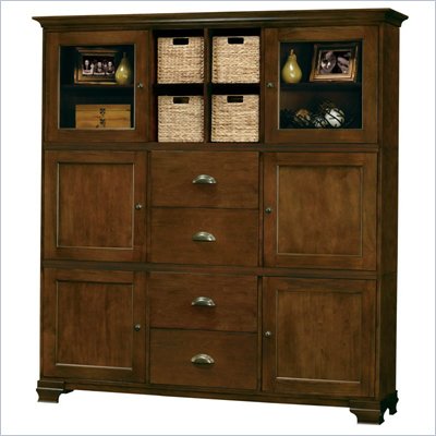 Howard Miller Ty Pennington Holly Storage Cabinet in Saratoga Cherry and Brass