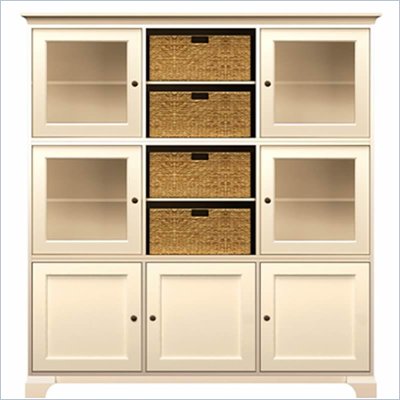 Howard Miller Ty Pennington Holly Storage Cabinet with Basket in Antique Vanilla