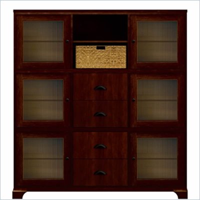 Howard Miller Ty Pennington Holly Storage Cabinet with Baskets in Newport Cherry