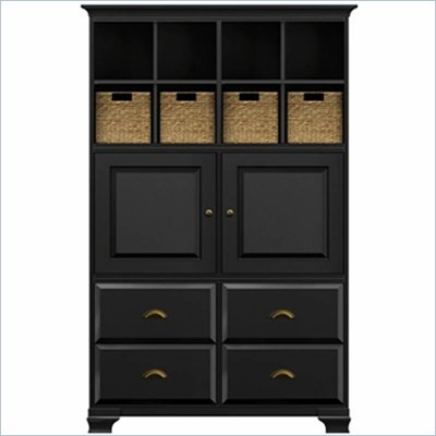 Howard Miller Ty pennington Ava Storage Cabinet with Baskets in Antique Black