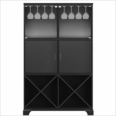 Howard Miller Ty pennington Ava Storage Cabinet with Rack in Antique Black