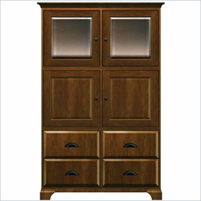 Howard Miller Ty pennington Ava Storage Cabinet with Glass in Saratoga Cherry