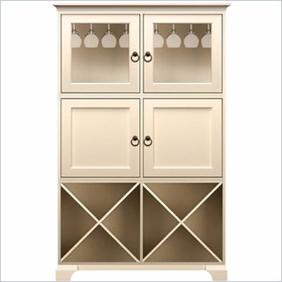 Howard Miller Ty pennington Ava Storage Cabinet with Rack in Antique Vanilla
