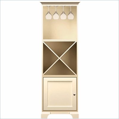 Howard Miller Ty Pennington Lily Storage Cabinet with Rack in Antique Vanilla