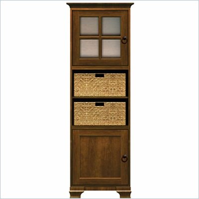 Howard Miller Ty Pennington Lily Storage Cabinet with Baskets in Saratoga Cherry