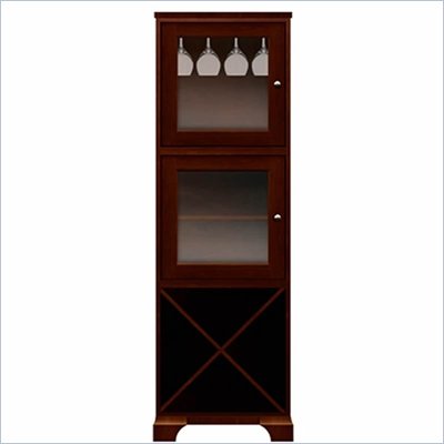 Howard Miller Ty Pennington Lily Storage Cabinet with Rack in Newport Cherry