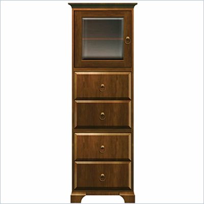 Howard Miller Ty Pennington Lily Storage Cabinet with Glass in Saratoga Cherry