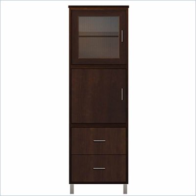 Howard Miller Ty Pennington Lily Storage Cabinet with Glass in Espresso Finish