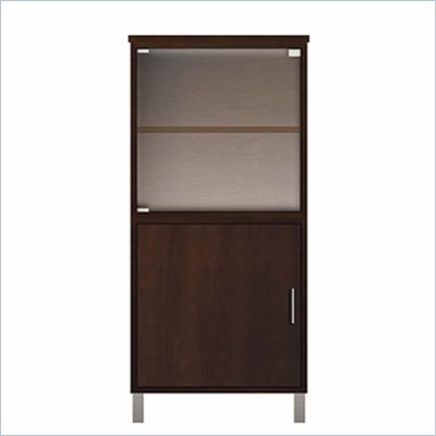 Howard Miller Ty Pennington Ella Storage Cabinet with Glass Doors in Espresso