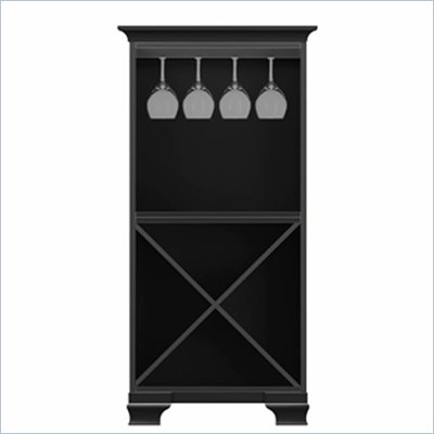 Howard Miller Ty Pennington Ella Storage Cabinet with Rack in Antique Black