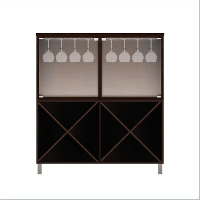Howard Miller Ty Pennington James Storage Cabinet with Rack in Espresso Finish