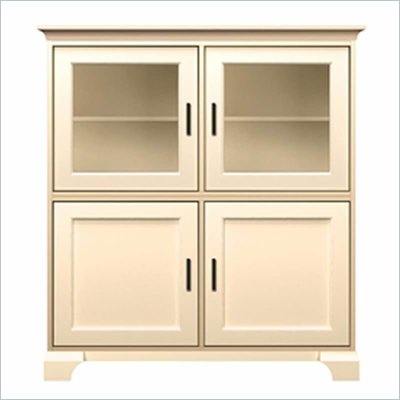 Howard Miller Ty Pennington James Storage Cabinet with Glass in Antique Vanilla