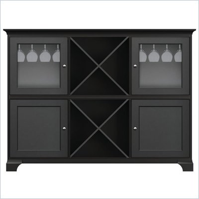 Howard Miller Ty Pennington Molly Storage Cabinet with Rack in Antique Black