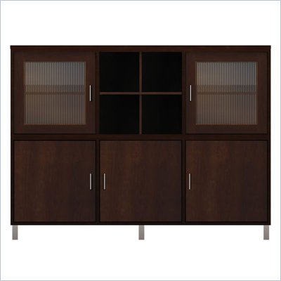 Howard Miller Ty Pennington Molly Storage Cabinet with Glass in Espresso