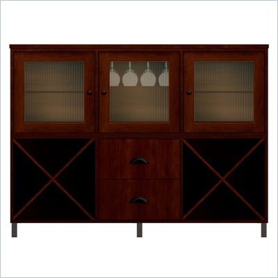 Howard Miller Ty Pennington Molly Storage Cabinet with Rack in Newport Cherry