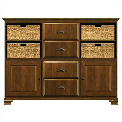 Howard Miller Ty Pennington Molly Storage Cabinet in Saratoga Cherry and Brass