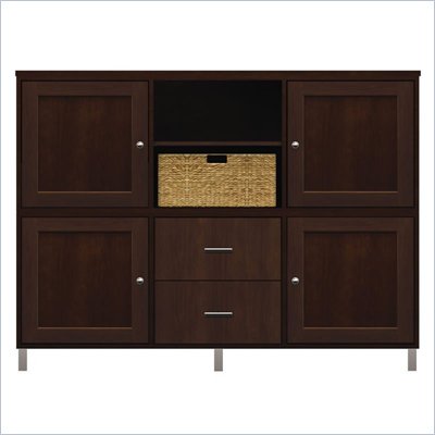 Howard Miller Ty Pennington Molly Storage Cabinet with Baskets in Espresso