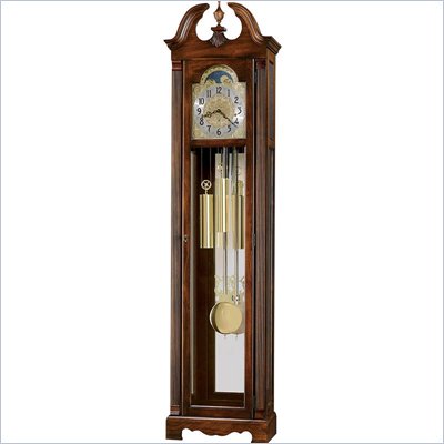 Howard Miller Warren Grandfather Clock in Cherry Bordeaux Finish
