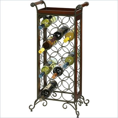 Howard Miller Wine Storage Butler in Warm Gray and Americana Cherry