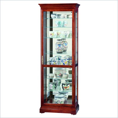 Howard Miller Chesterfield Eight Shelf Display Curio Cabinet