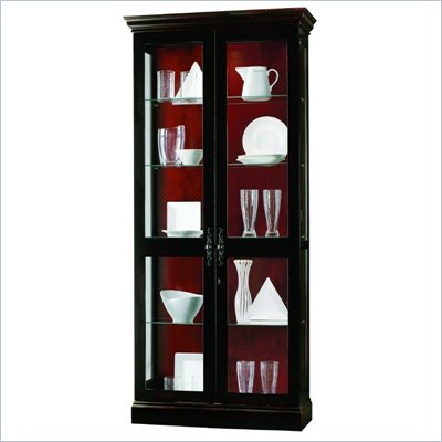 Howard Miller Marietta Black Display Curio Cabinet