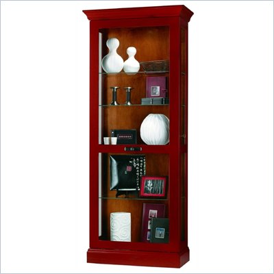 Howard Miller Stylewise Collection Preston Chilli Red Display Curio Cabinet