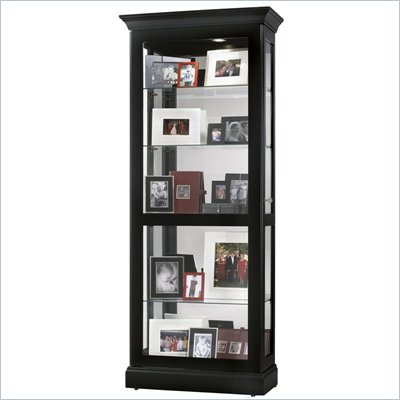 Howard Miller Berends Curio Cabinet in Black Satin