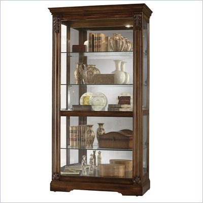 Howard Miller Andreus Curio Cabinet in Tuscany Cherry
