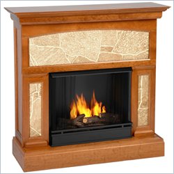 Real Flame Stonewood Oak Gel Fuel Fireplace