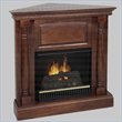 Real Flame Pillar Mahogany Gel Fuel Corner Fireplace