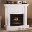 Real Flame Pillar White Corner Gel Fuel Fireplace