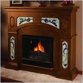 Real Flame Tiffany Oak Fuel Fireplace
