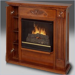 Real Flame Stafford Mahogany Bookcase Gel Fireplace