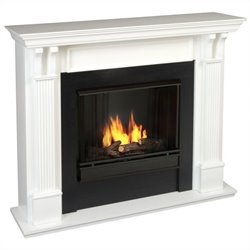 Real Flame Ashley White Gel Fuel Fireplace