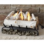 Real Flame 24 Inch Conversion Birch Log Set for Gel Fuel Fireplace