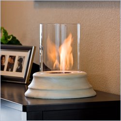 Real Flame Mediterranean Sandstone Personal Gel Fuel Fireplace