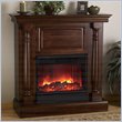 Real Flame Pillar Electric Fireplace in Mahogany