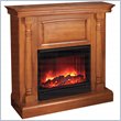 Real Flame Pillar Electric Fireplace in Oak